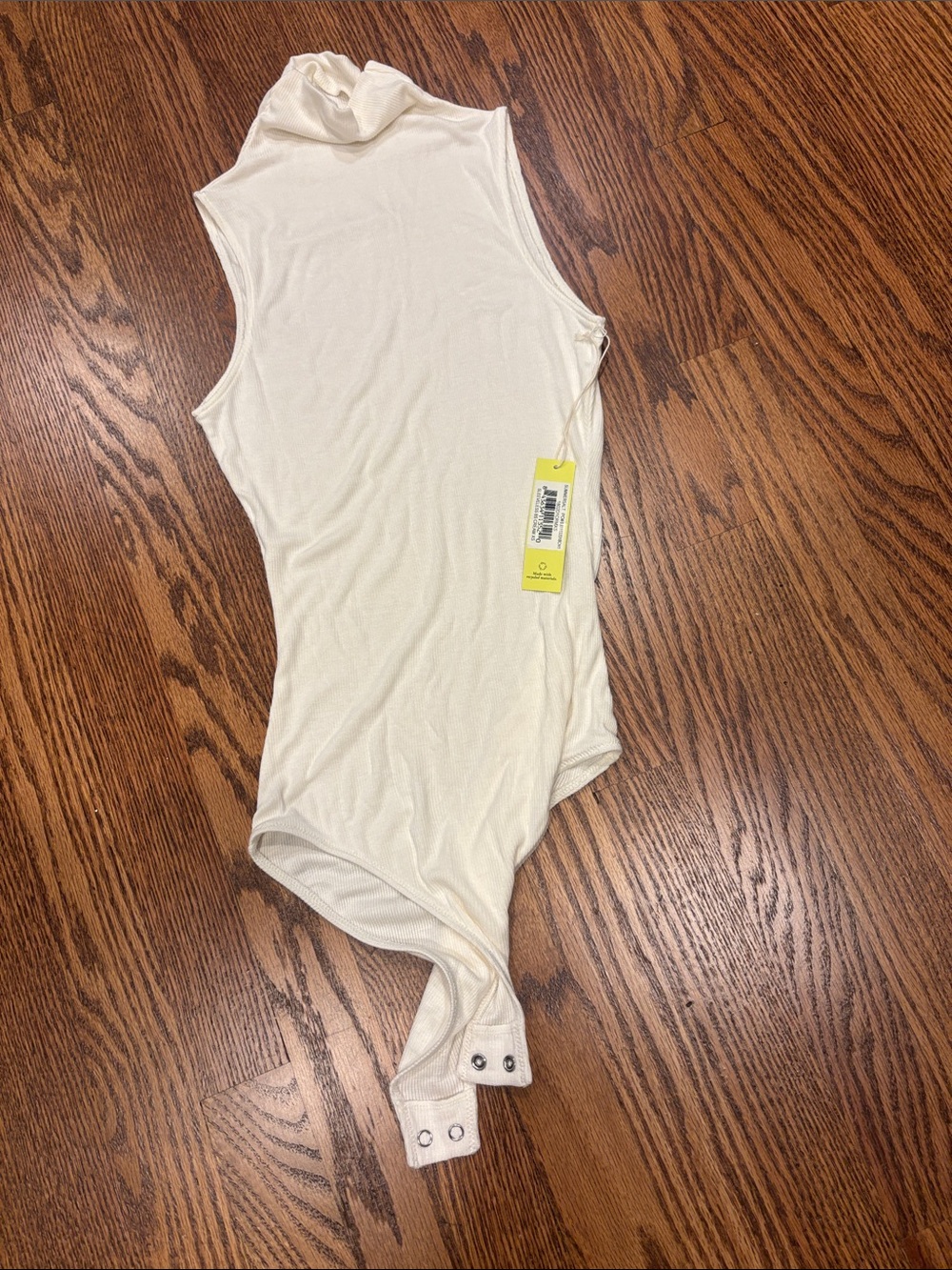summersalt Ivory Sleeveless Turtleneck Bodysuit